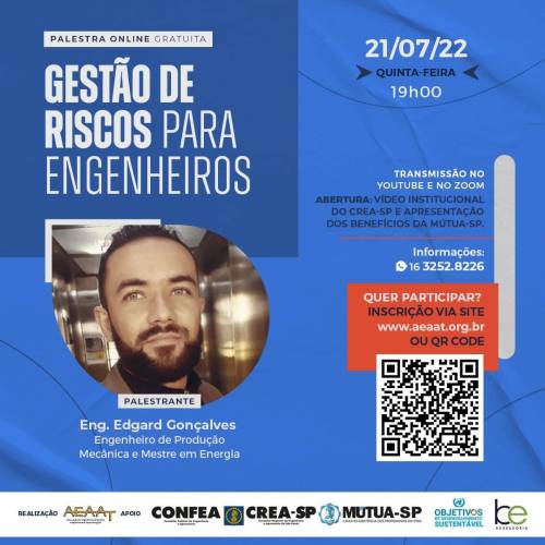 Palestra Gestão de Riscos Para Engenheiros 👷🏽‍♂️📈